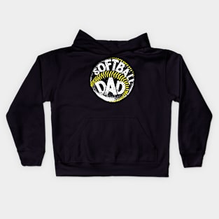 Softball Dad Kids Hoodie